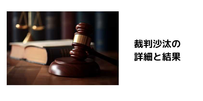 裁判沙汰の詳細と結果