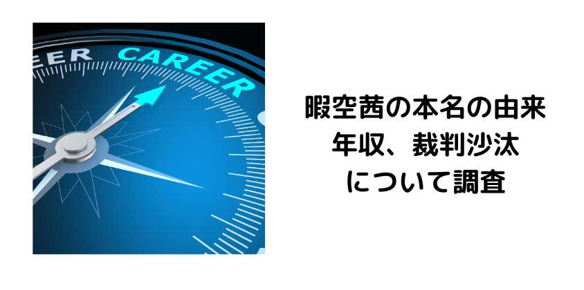 暇空茜の本名の由来、年収、裁判沙汰 について調査