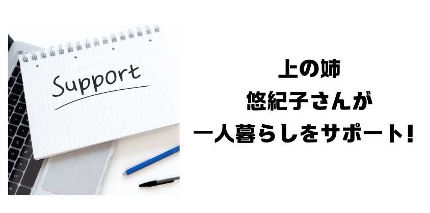 上の姉・悠紀子さんが一人暮らしをサポート！